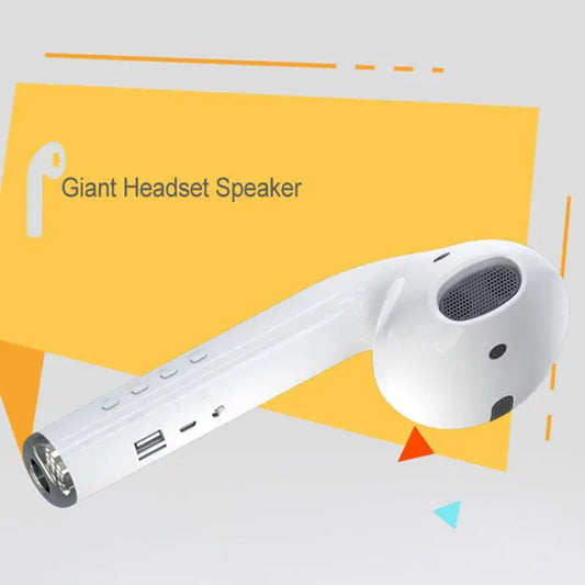 Giant Headphones Bluetooth Speaker – Portable Wireless Music & FM Radio