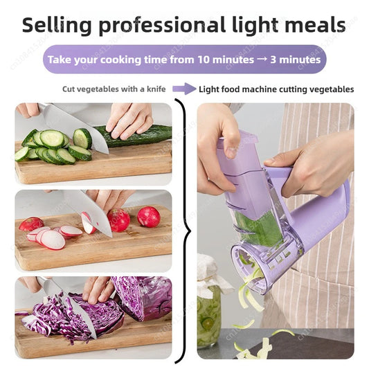 Electric Handheld Vegetable Cutter – Multifunctional Shredder & Slicer