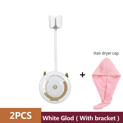 Wall-Mounted Hands-Free Hair Dryer Holder with 360° Adjustment