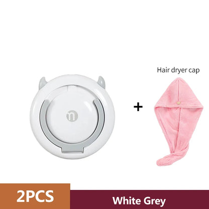 Wall-Mounted Hands-Free Hair Dryer Holder with 360° Adjustment