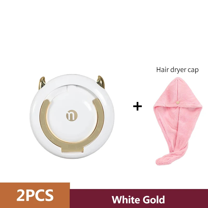 Wall-Mounted Hands-Free Hair Dryer Holder with 360° Adjustment