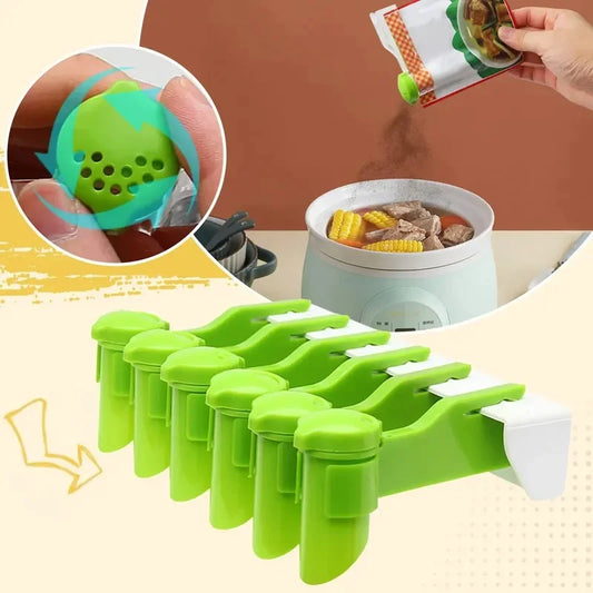 Wall-Mounted Hanging Seasoning Bag Organizer – 6/10 Grid Spice Rack